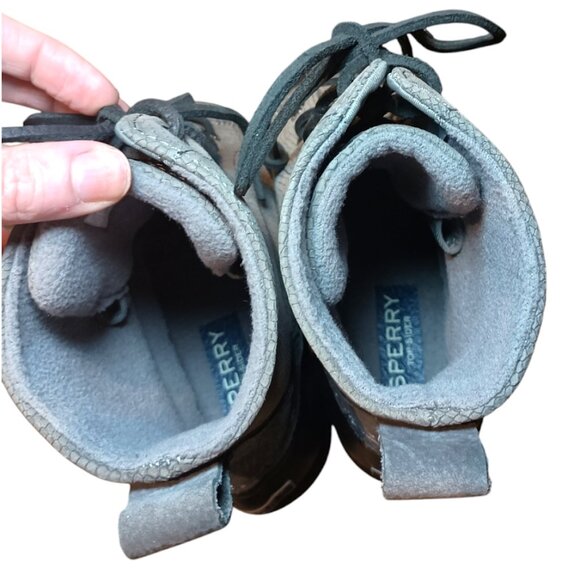 Sperry Women's Saltwater Heel Grey Duck Boots (8.5) - Picture 8 of 11